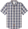 Dubinik Mens Short Sleeve Button Down Shirt - Lightweight Vintage US