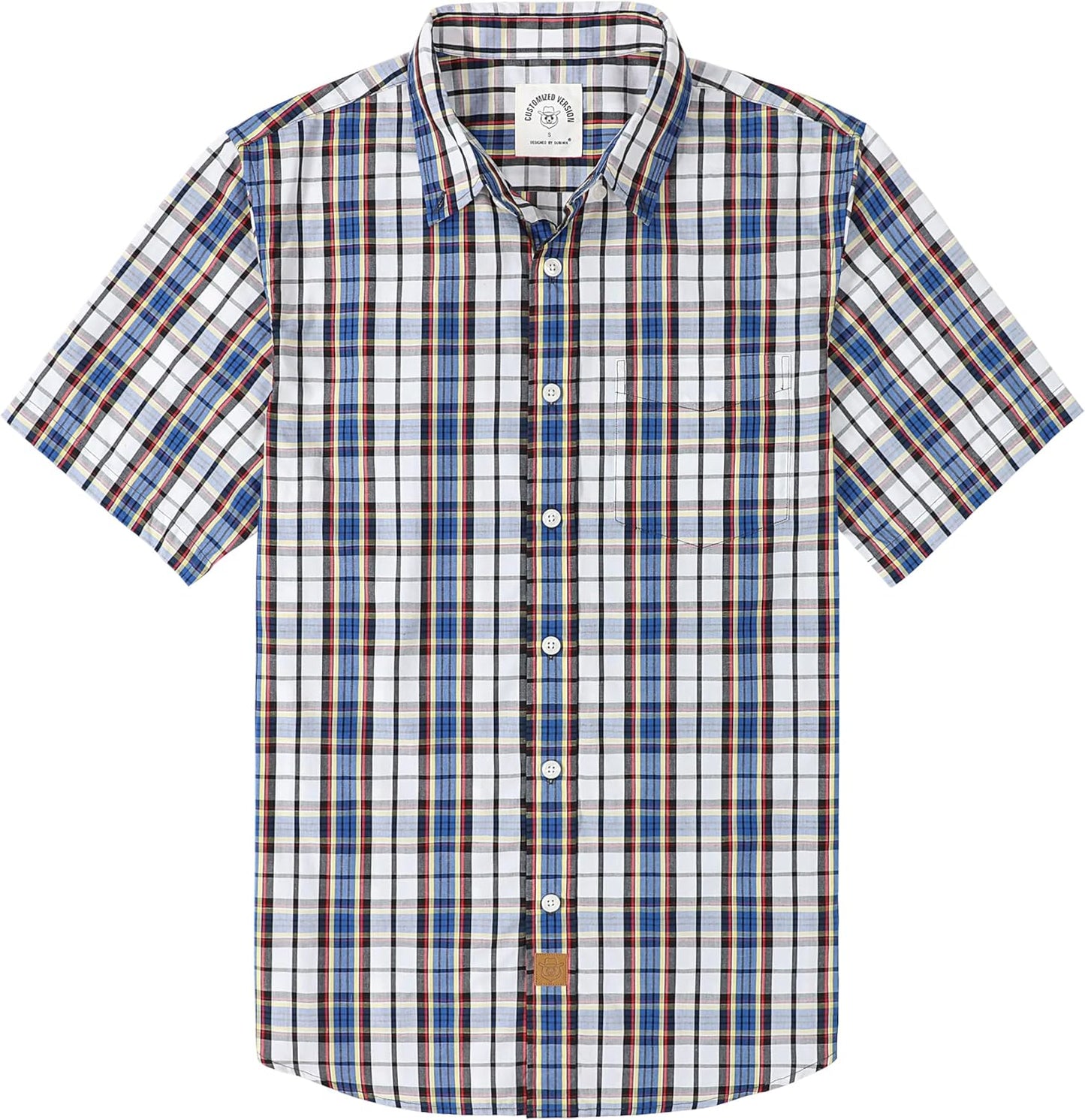 Dubinik Mens Short Sleeve Button Down Shirts for Summer Style