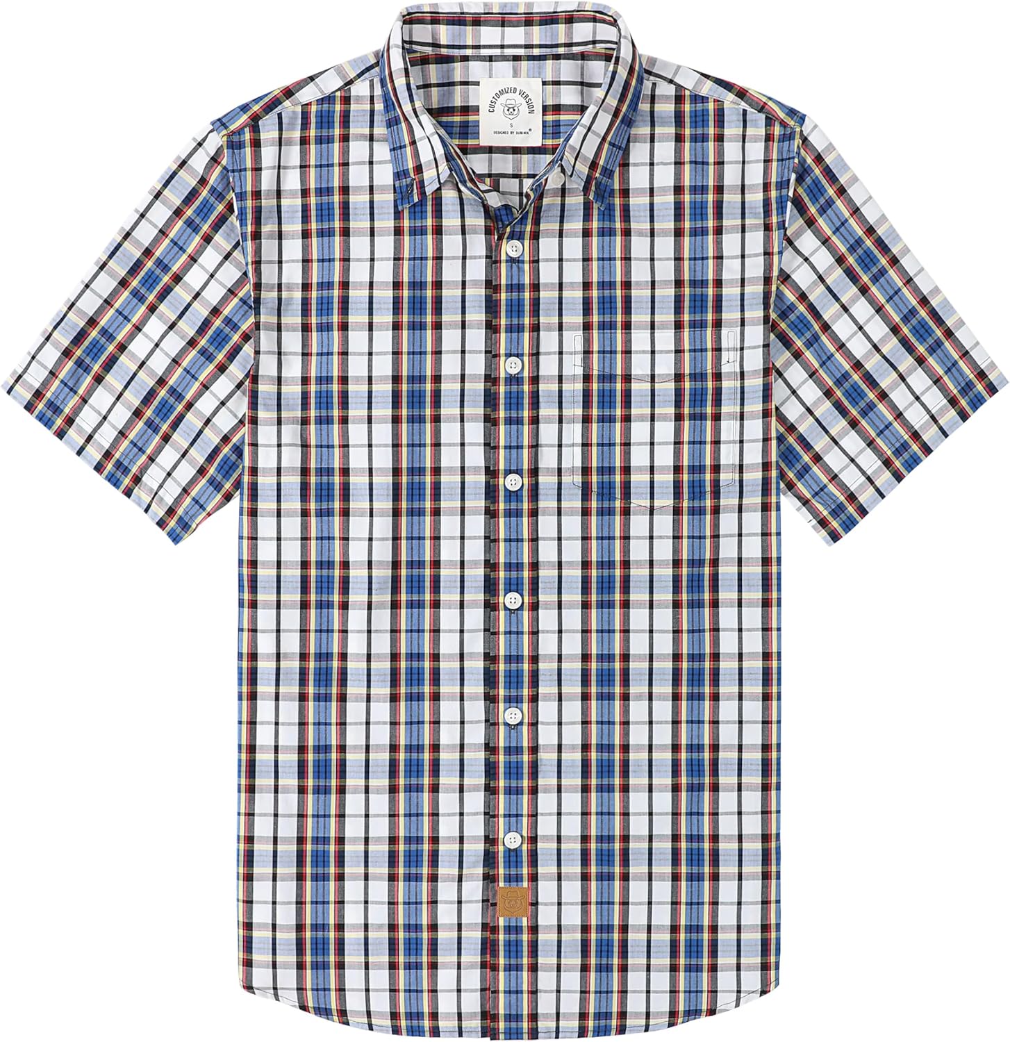 Dubinik Mens Short Sleeve Button Down Shirts for Summer Style