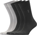 Men's Bamboo Crew Dress Socks 5-Pack for Comfort and Style