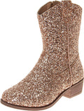 Josmo Glitter Girls Cowgirl Boots Mid Calf Boots - Sparkly Kids