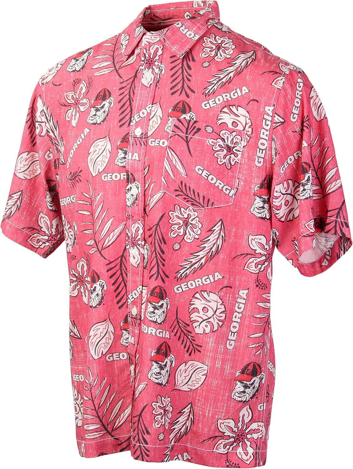 Wes and Willy Mens College Sports Fan Hawaiian Shirt for Summer