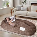 Human Dog Bed 71in x 44in x 12.5in - Large Faux Fur Orthopedic Bed