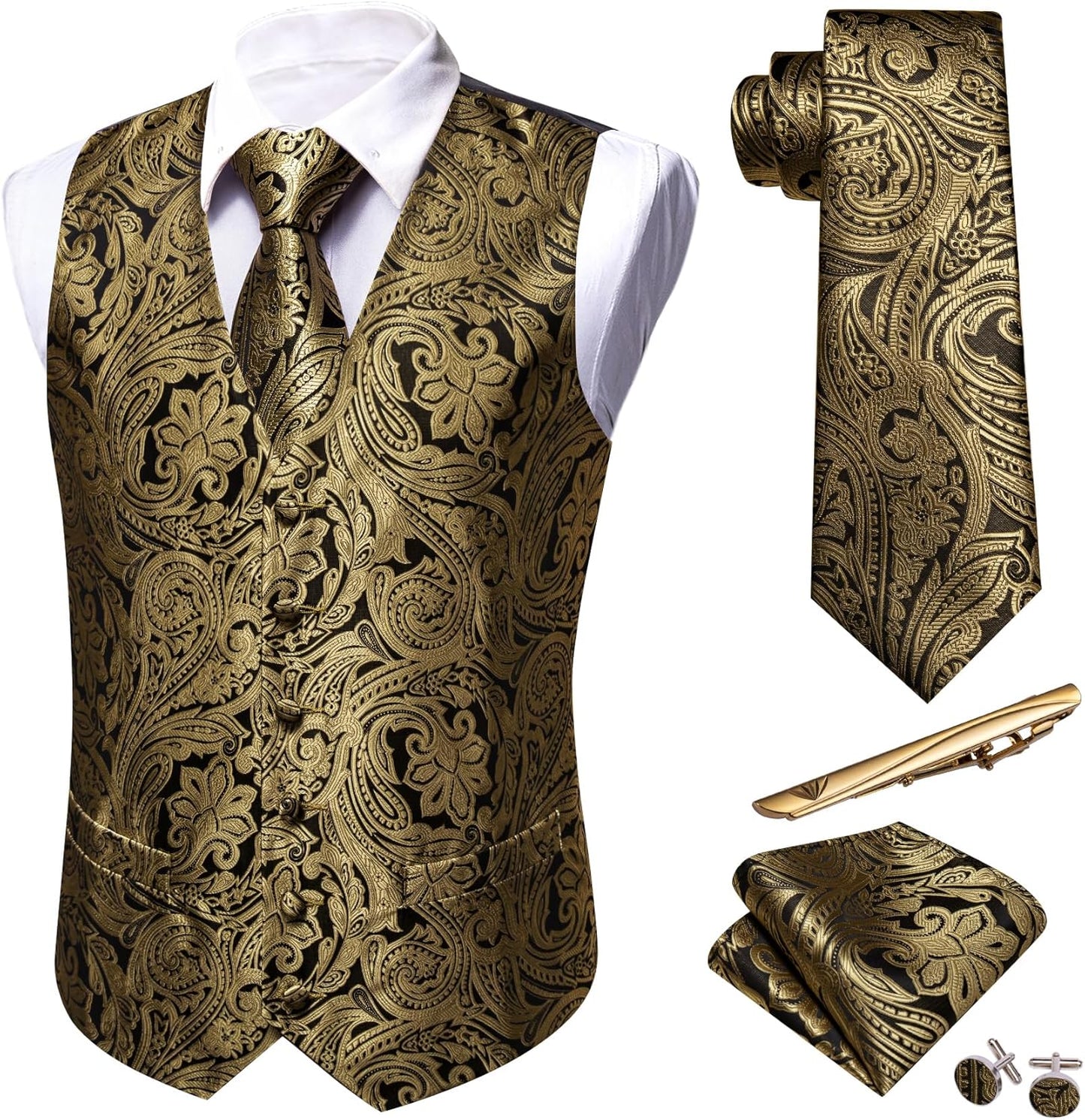 Stylish Barry.Wang Mens Suit Vest Set for Any Occasion