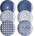 Selamica 10 in Porcelain Dinner Plates Set of 6 - Vintage Blue