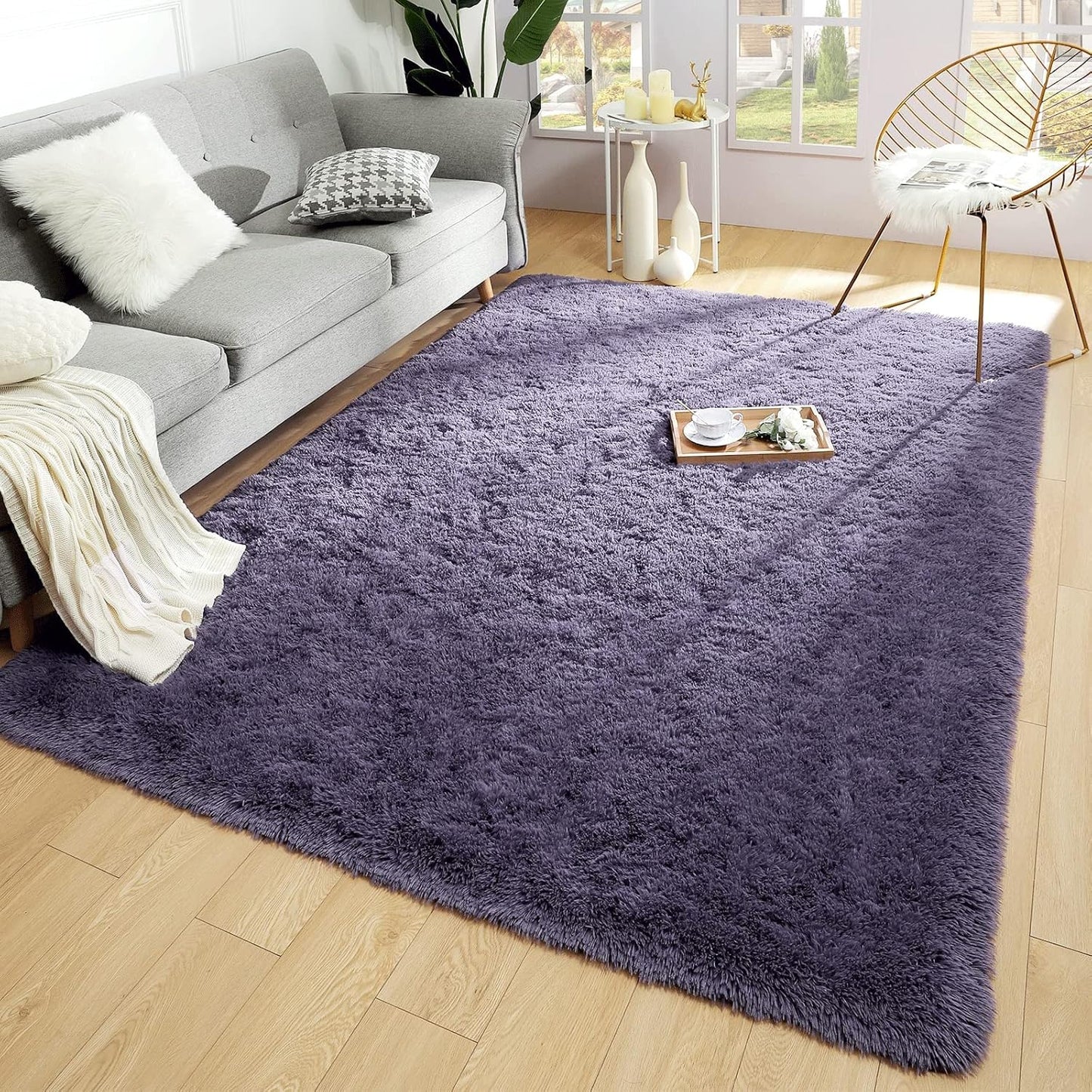 Merelax Soft Modern Indoor Large Shaggy Rug for Home Decor