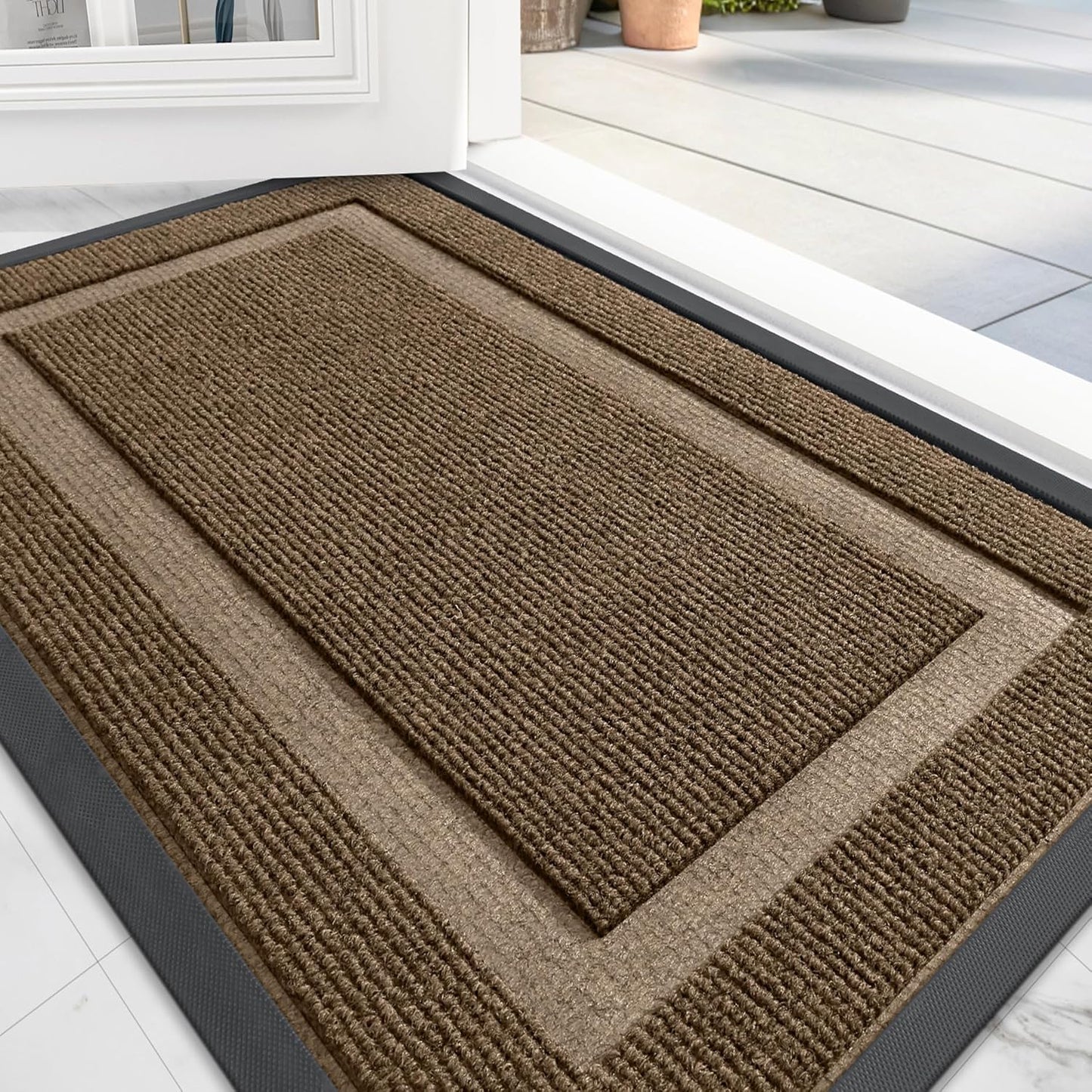 OLANLY Waterproof All-Season Doormat for Indoor Outdoor Use
