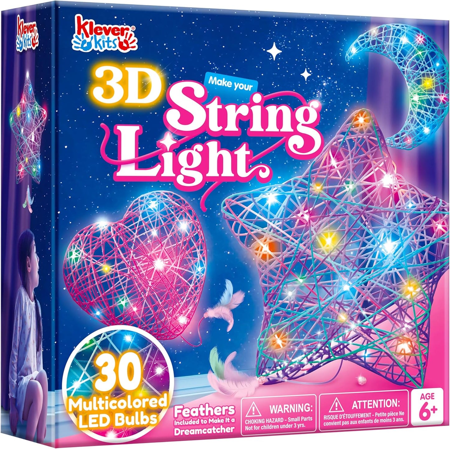 Light Up String Art Kit for Kids - 30 LED Bulbs