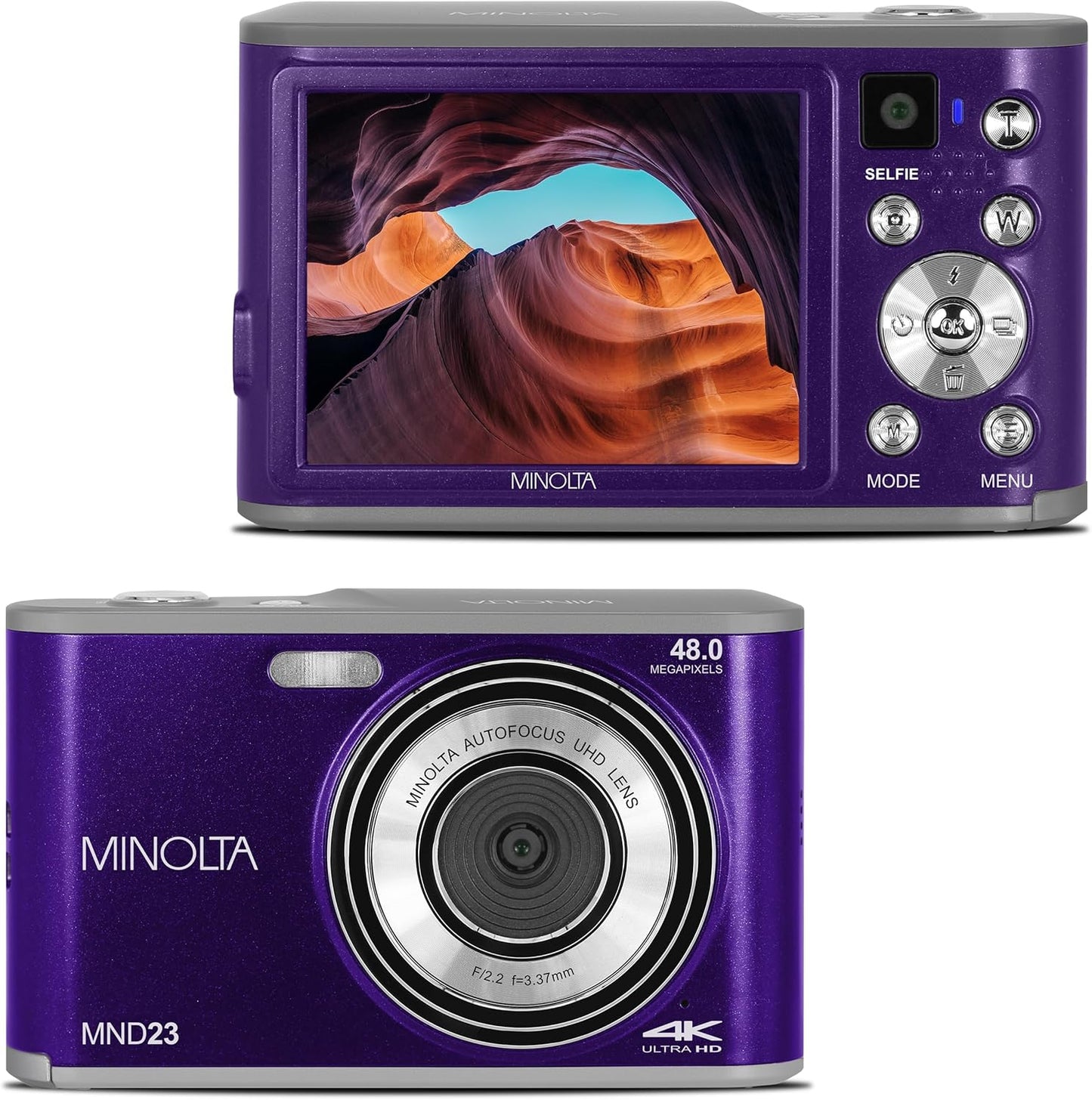 48MP Minolta Digital Camera: Stunning Selfies & 4K Video