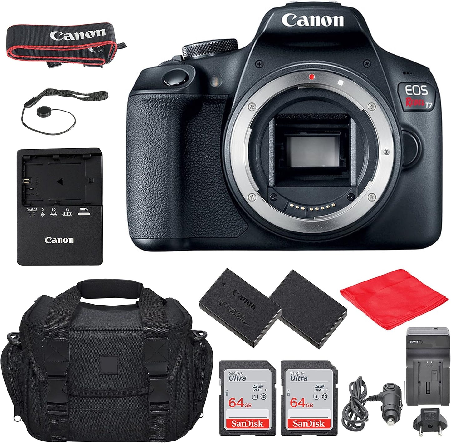 Canon EOS Rebel T7 DSLR Camera Bundle with Accessories Kit