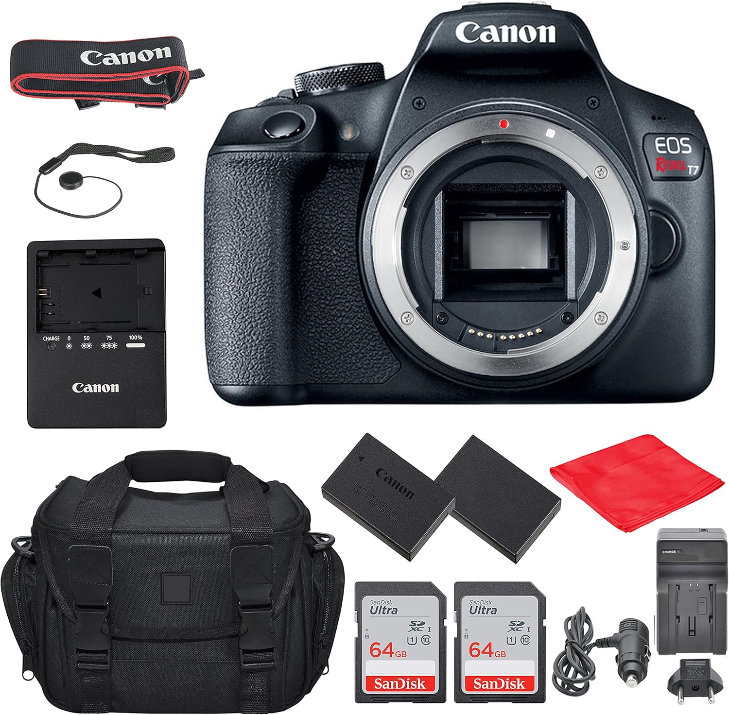 Canon EOS Rebel T7 DSLR Camera Bundle with Accessories Kit