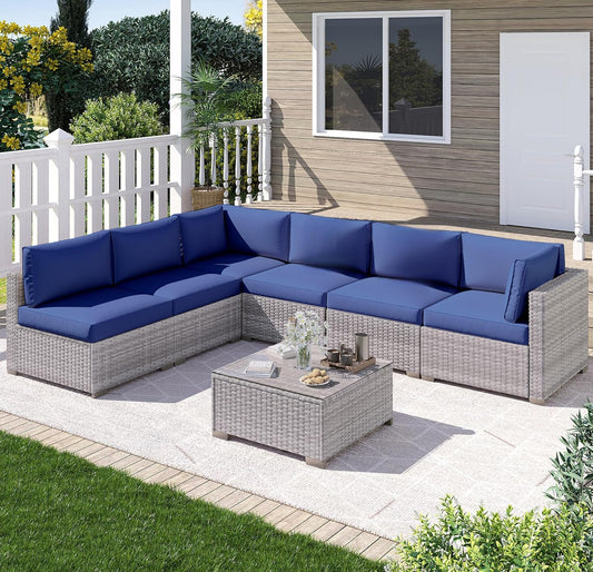 7 Piece Outdoor Patio Furniture Set for Stylish Relaxation