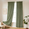 Fluffy Faux Fur Back Tab Curtains - Thermal Blackout Drapes