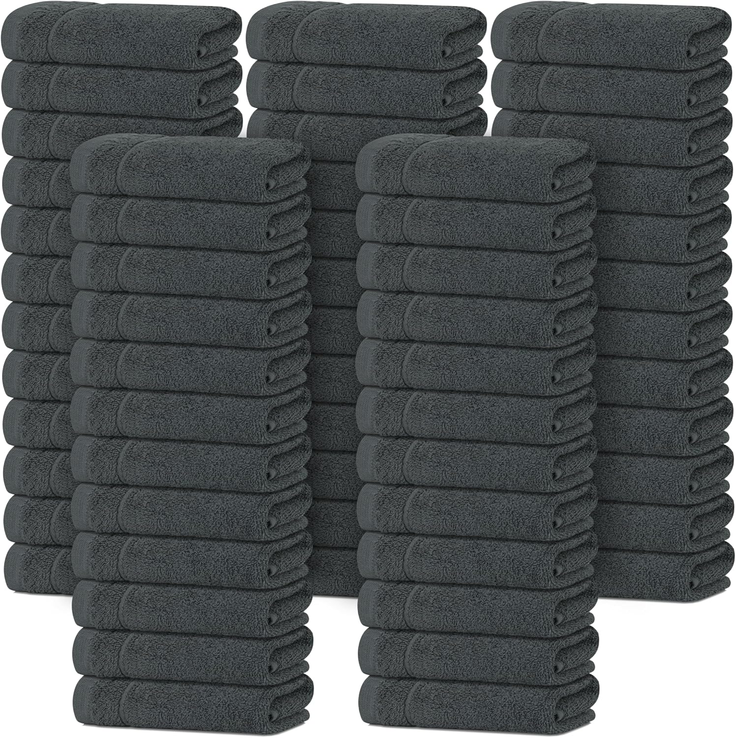 Tens Towels Pack of 60 Washcloths, Super Soft & Absorbent