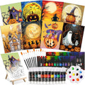 Cholemy 36 Pcs Paint and Sip Kit 8x10 Pre Drawn Canvas - Party Ready