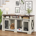 71 in Dog Crate Furniture for 2 Dogs - Double Kennel TV Stand