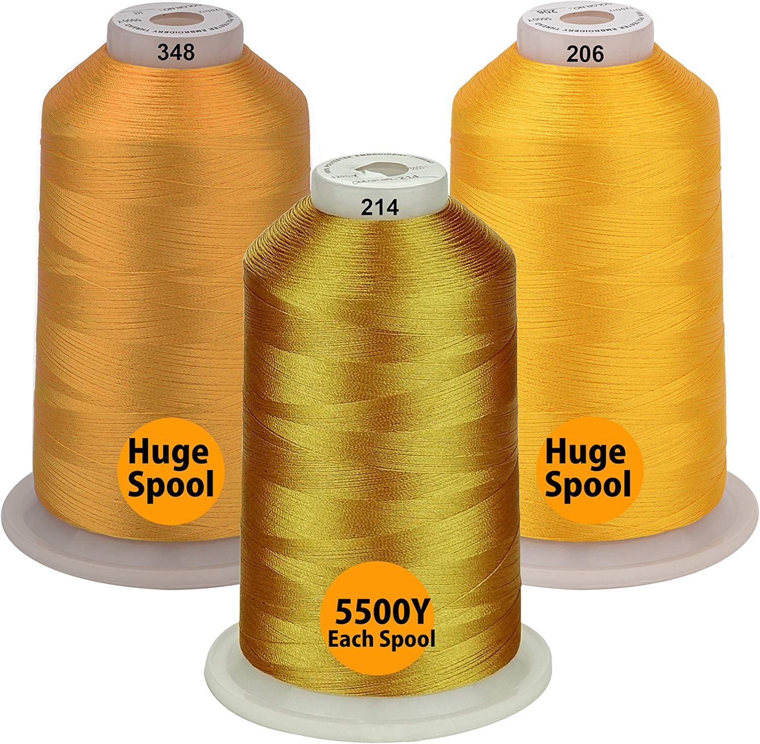 Simthread Polyester Embroidery Thread - Deep Gold
