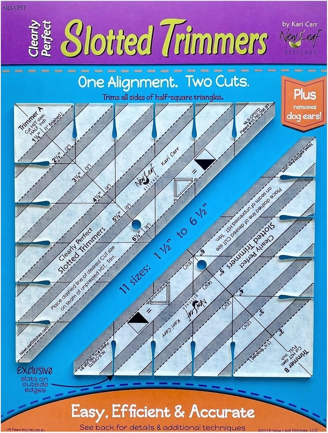 Slotted Trimmer - Acrylic Template Ruler for Quilters' Precision