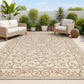 JONATHAN Y Vintage Filigree Indoor Outdoor Area Rug 8X10 - Durable