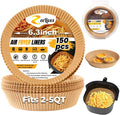 150 Pcs Airfryer Paper Liners Disposable Fits 2-5 Qt - Easy Cleanup