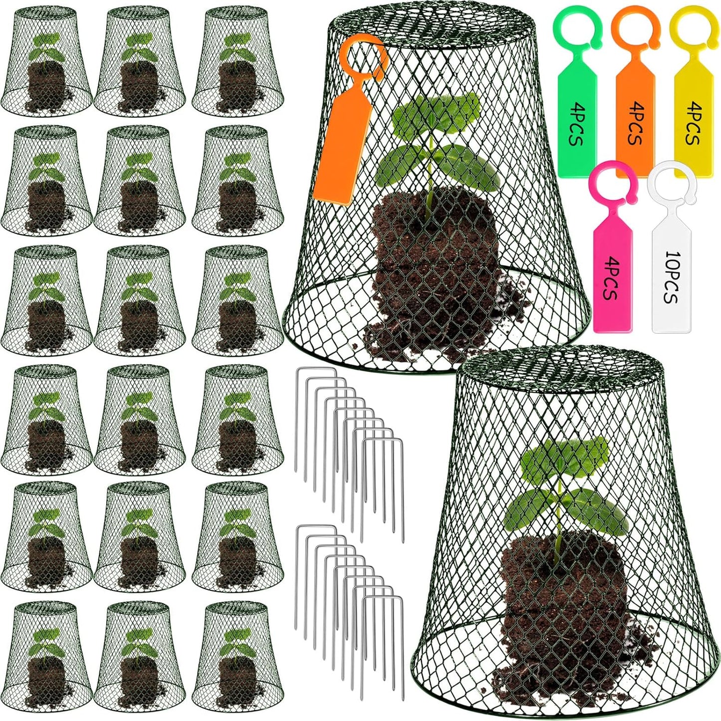 20 Pcs Chicken Wire Plant Covers for Ultimate Garden Protection