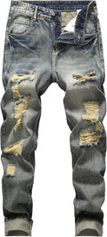 Men's Non-Stretch Regular Fit Straight-Leg Denim Pants - Classic