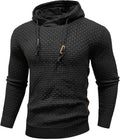 Mens Hooded Sweatshirt Knitted Slim Fit Pullover Hoodie - Zaitun