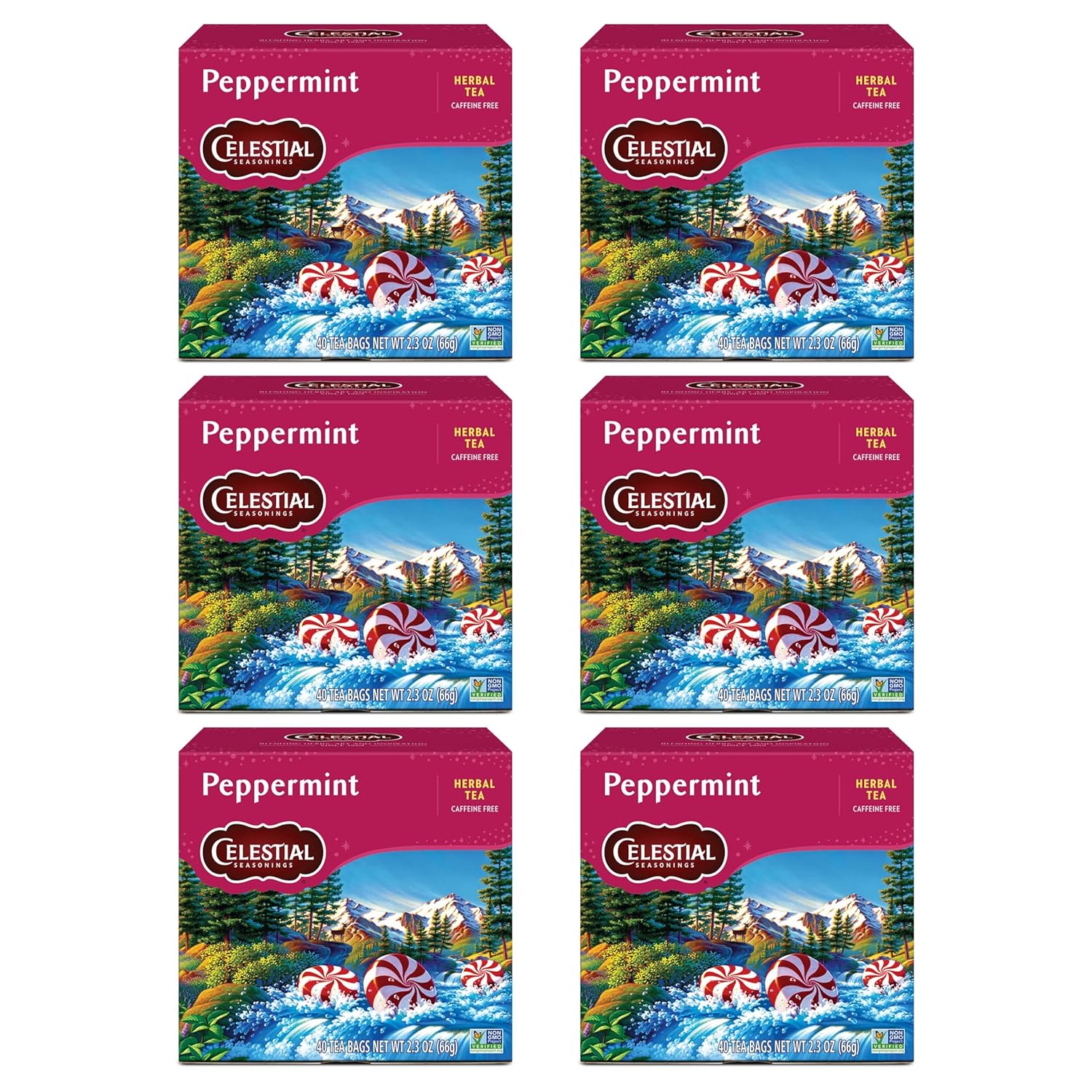 Peppermint Herbal Tea Bags - Refreshing Caffeine-Free Blend