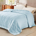 Lightweight Summer Blanket Queen Size - Cool Quilted Throw