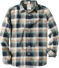 Flannel Shirt for Men Plaid Button Down Long Sleeve - Cozy Cotton