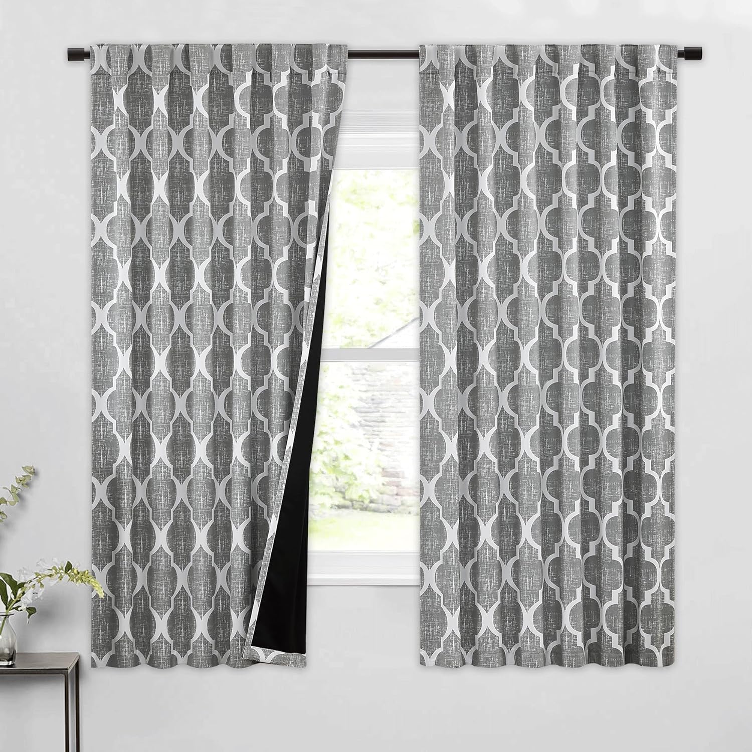Beauoop 100% Blackout Curtains for Bedroom and Living Room