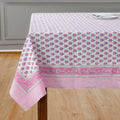 CPC Tablecloth 100% Cotton 72x190 in Rectangle Table Cover - Pink