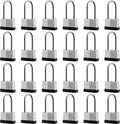 24-Pack Keyed Alike Laminated Steel Padlocks, 1-3/4 in Wide - Same