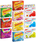 Gelatin Mix Variety Pack of 10 - Skittles Starburst Sonic Flavors