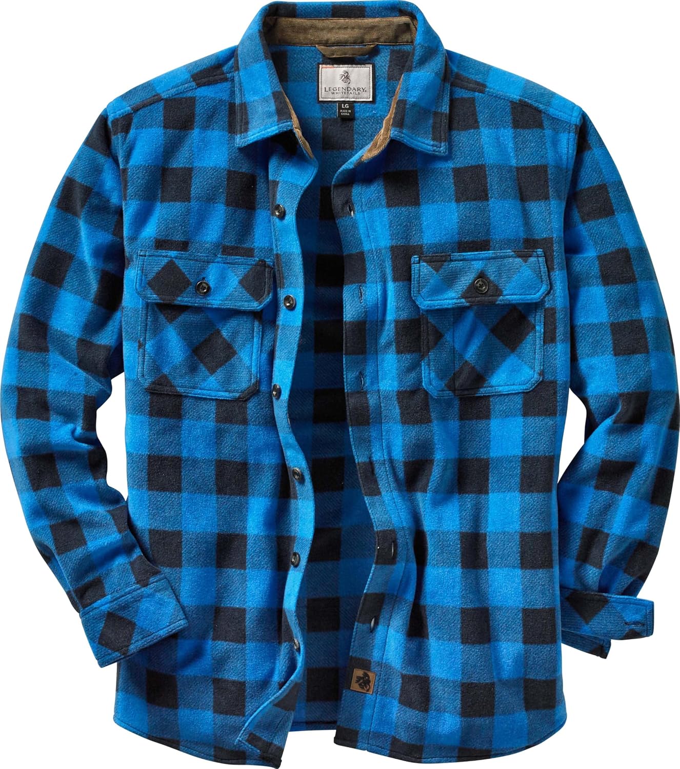 Legendary Whitetails Mens Long Sleeve Fleece Shirt for Comfort