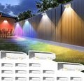 Solar Fence Lights Outdoor 16 Pack - Colorful Solar Deck Lighting