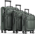 Softside Expandable Luggage Set 3-Piece - Lightweight Double Spinner
