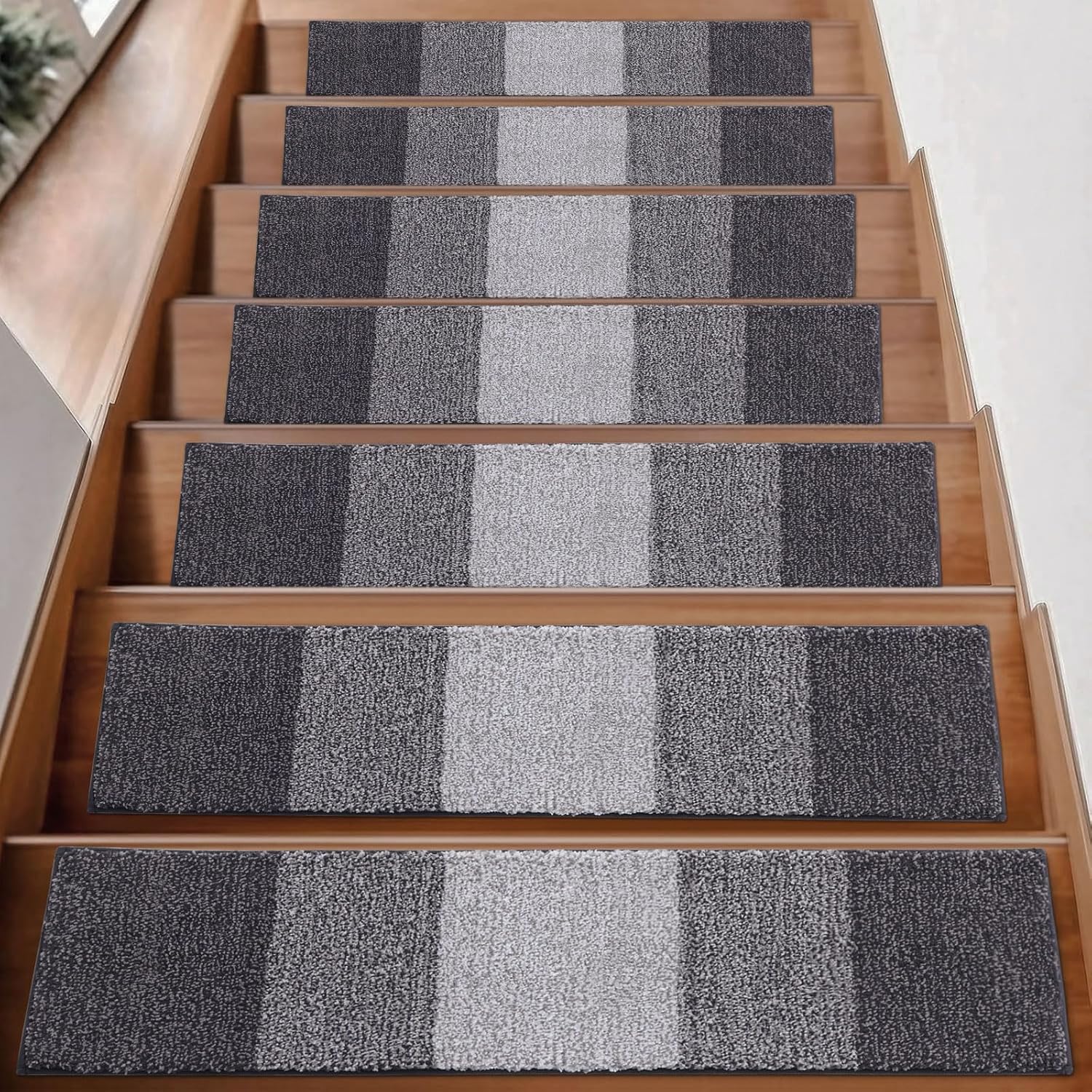 OLANLY Non Slip Stair Treads 15PCS for Wooden Steps Grey
