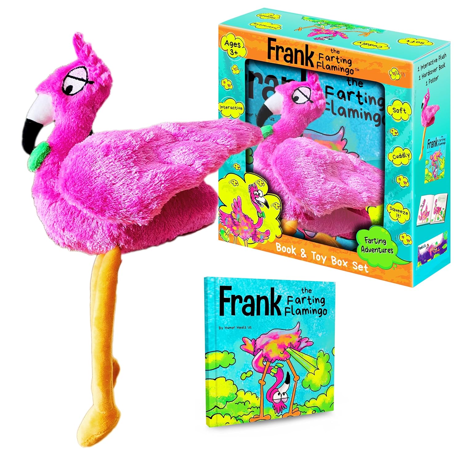 Frank the Farting Flamingo Interactive Toy and Book Set for Fun