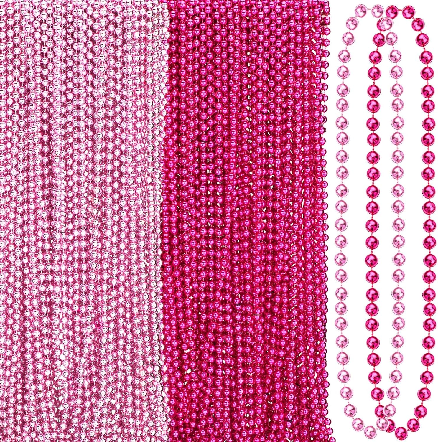 200 Pcs Breast Cancer Awareness Necklace for Events and Decor