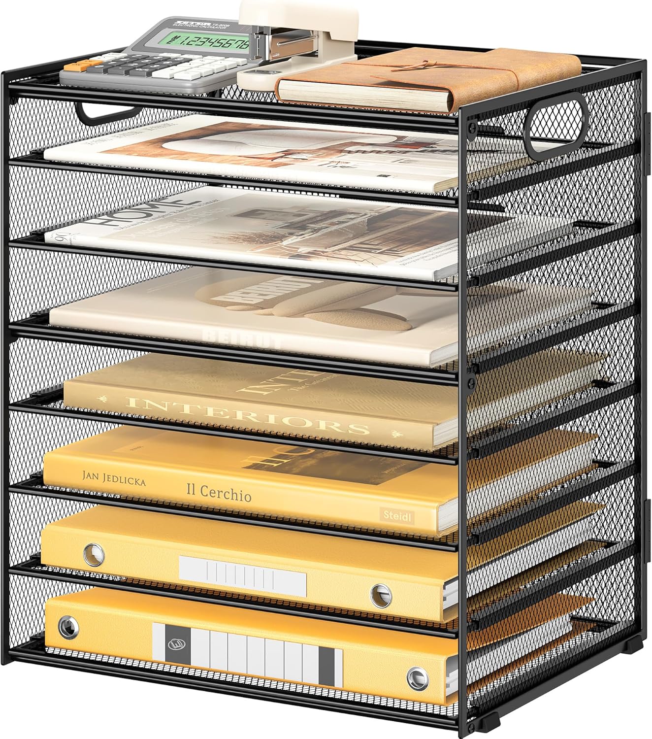 Lavatino 8 Tier Desk Organizer with Adjustable Trays