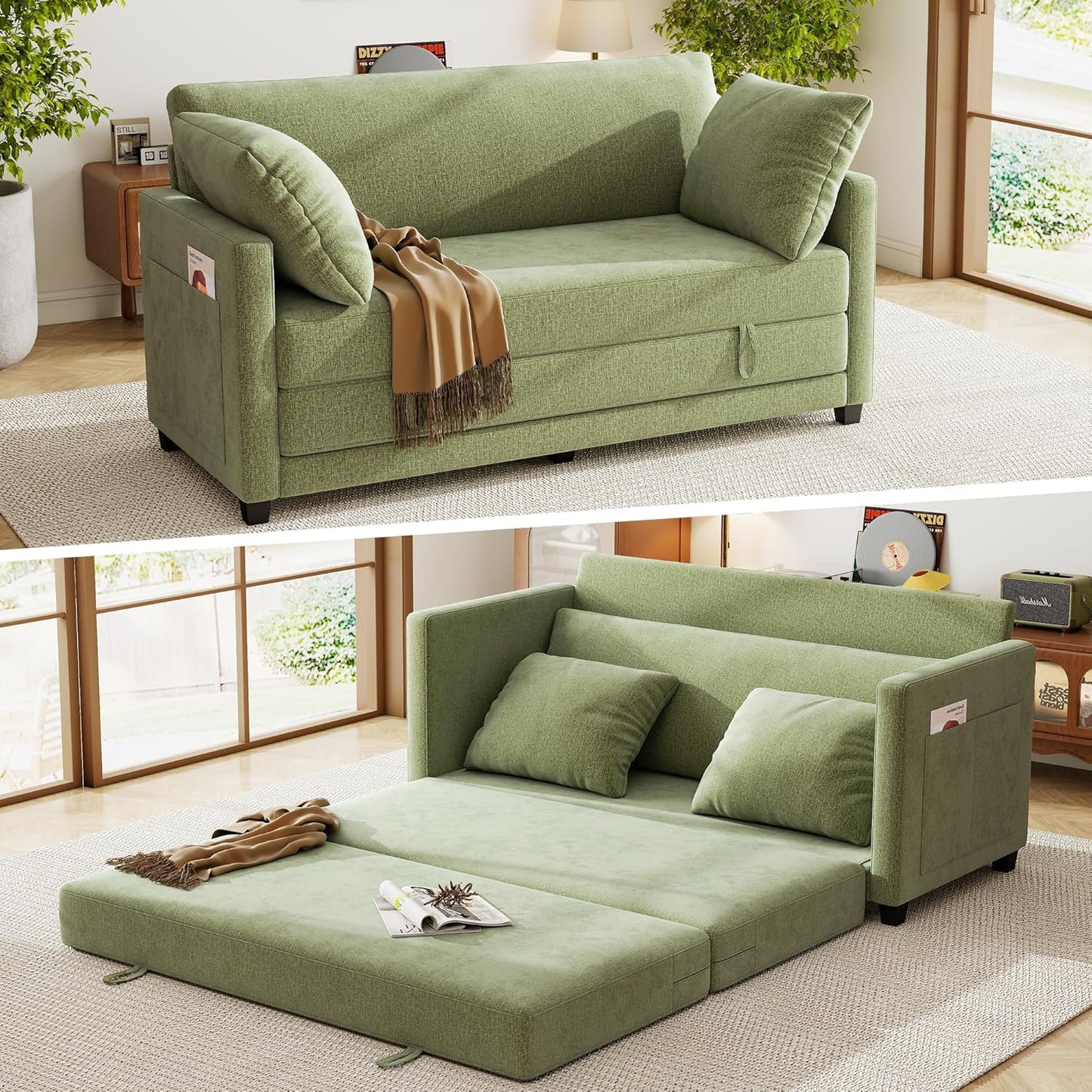 65 Loveseat Sleeper Sofa Bed for Small Spaces by kakuboohi