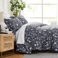 Floral Duvet Cover King Set - Luxury Bedding in Secret Meadow Blue