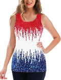 Women's Sequin Tank Top Sleeveless Glitter Gradient Vest - Sparkly