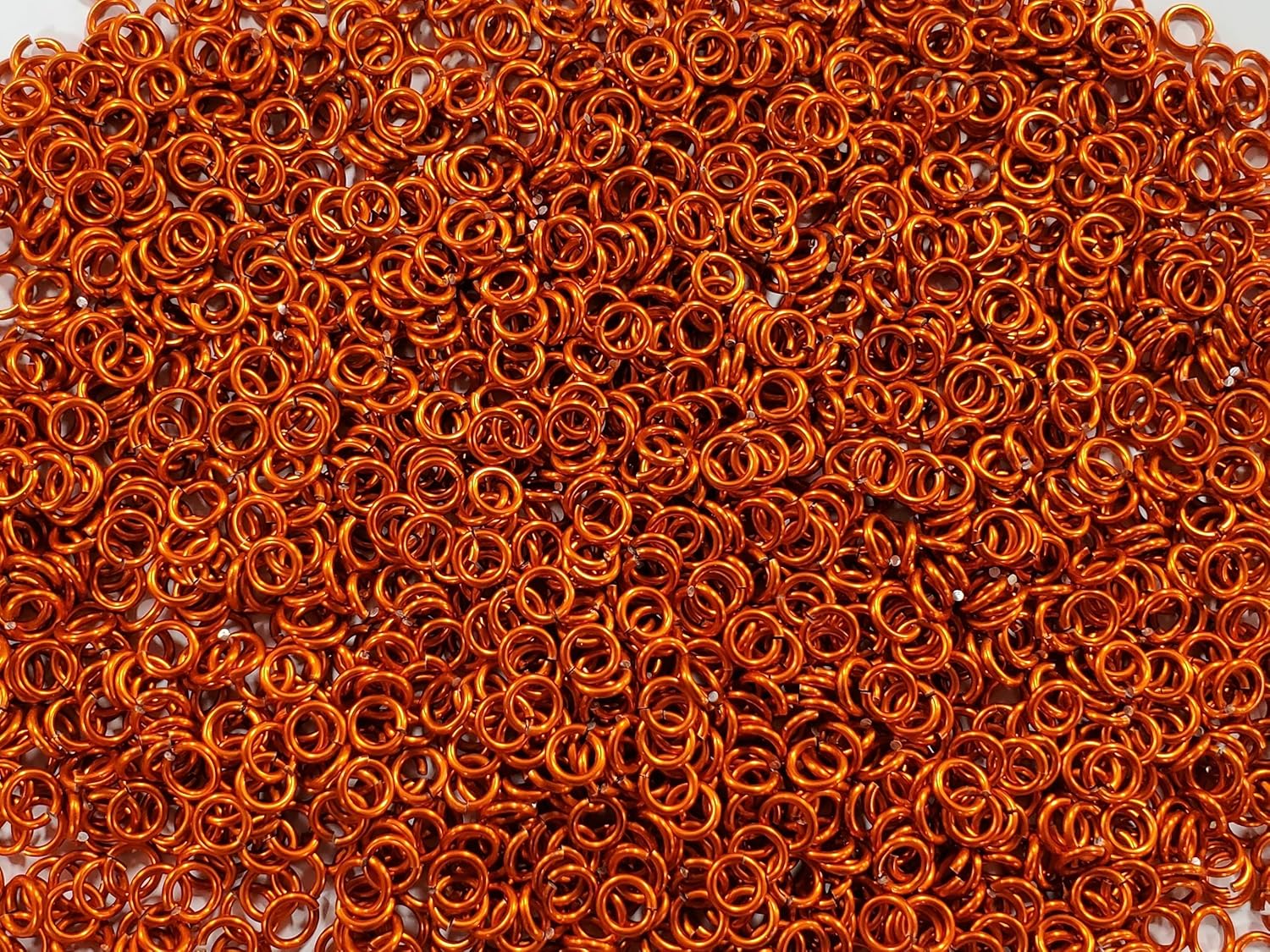 Chainmail Joe 1/2 Pound Orange Anodized Aluminum Jump Rings