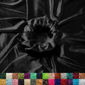 Stretch Velvet Fabric 60in Wide Black by the Yard - 10 Yds