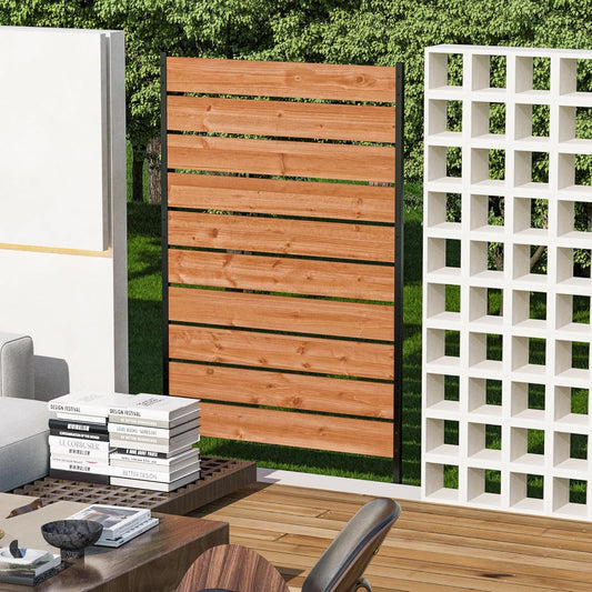 Modern Shade 5ft x 3ft Wood Privacy Fence Screen for Outdoor Use