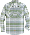 Dubinik Flannel Shirt for Men Western Pearl Snap Plaid (Style LNLG)
