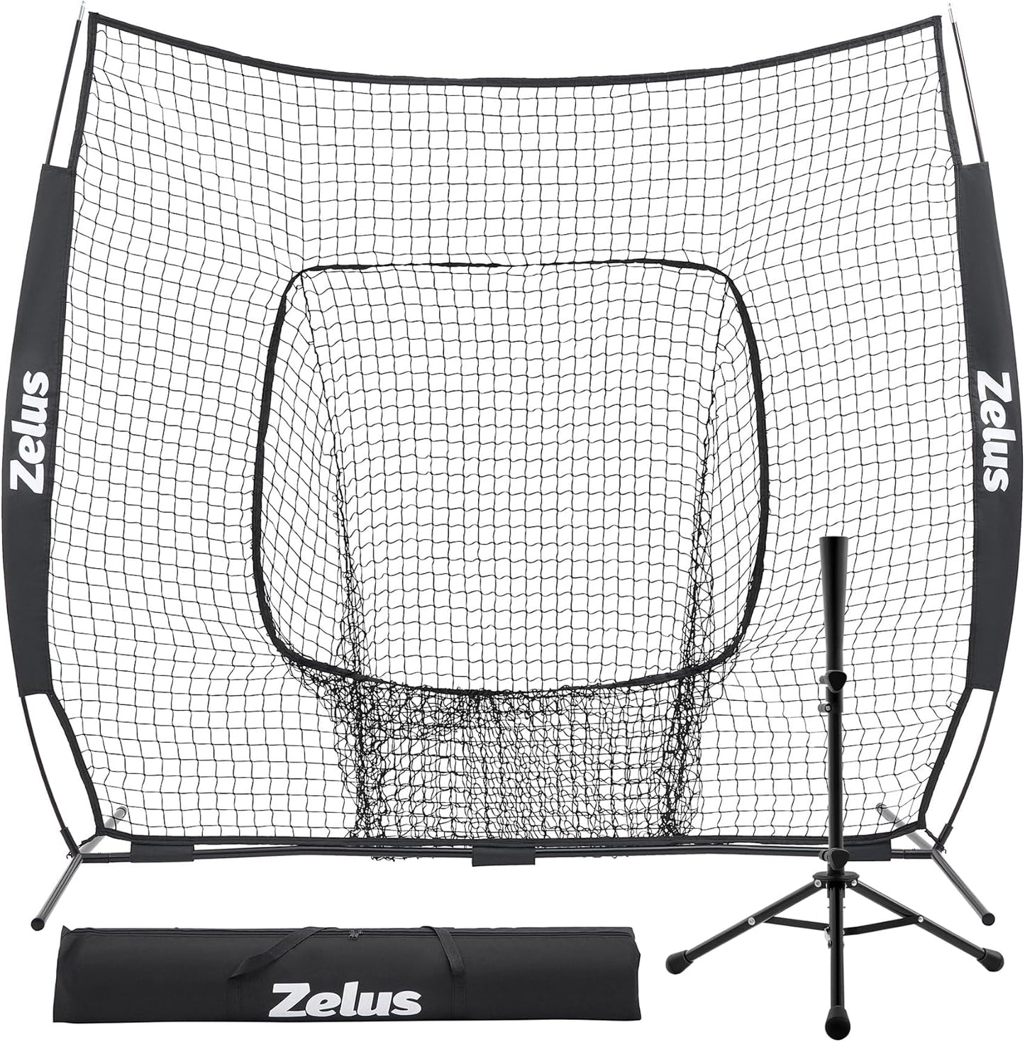ZELUS Baseball & Softball Practice Hitting Net with Tee