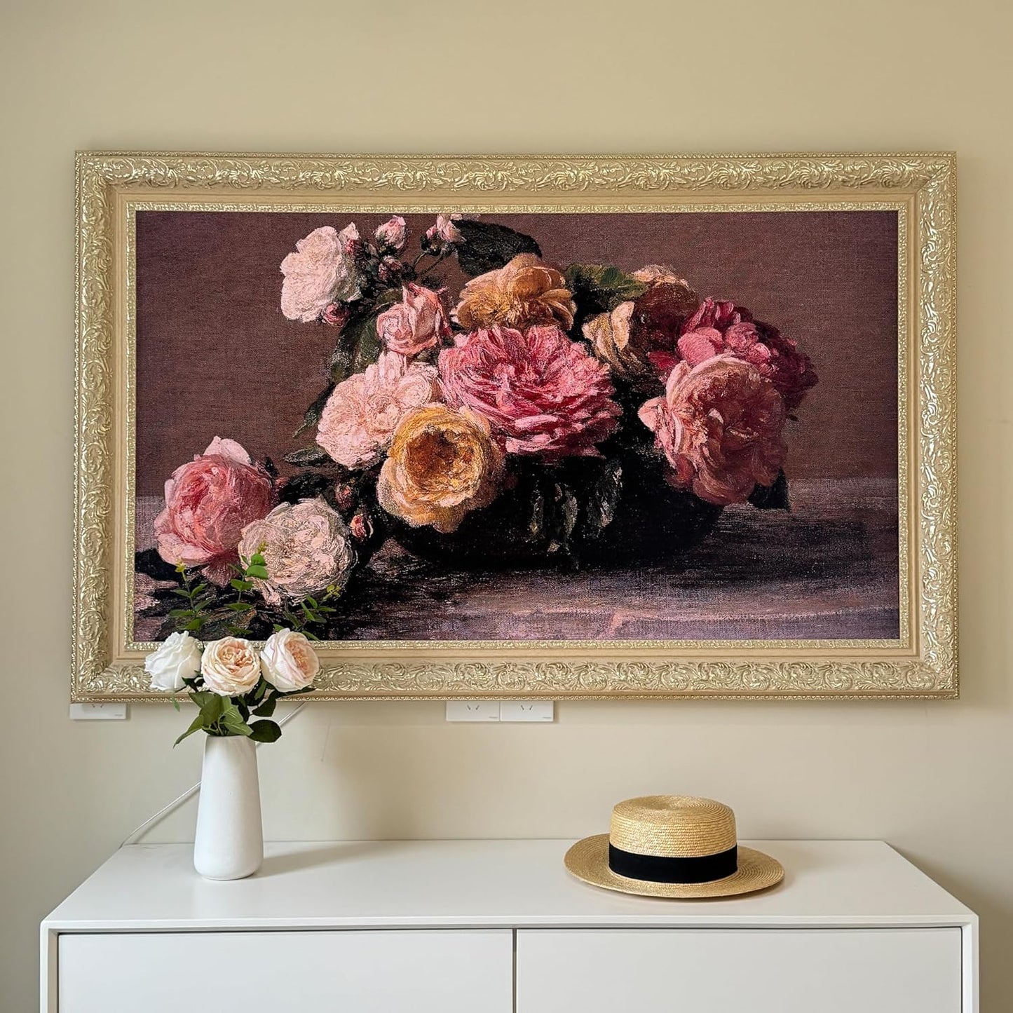 Vintage-Style Samsung The Frame TV Frame - Champagne Gold 65